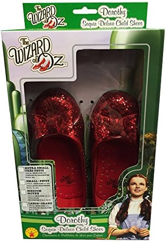 Rubie 's Child' s Wizard of Oz Dorothy Deluxe červené trblietavé kostýmové topánky, veľké