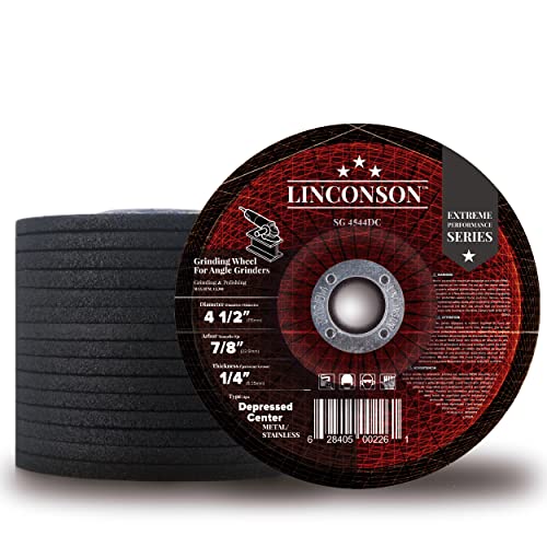 LINCONSON 4,5 brúsny kotúč na kov & amp; nerez použitý na uhlovej brúske 4 1/2 x1/4 x7 / 8
