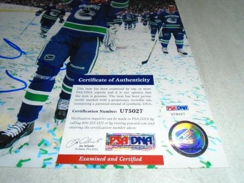 Henrik Sedin podpísal Vancouver Canucks 8x10 foto podpísané PSA / DNA COA 1A-podpísané fotografie NHL