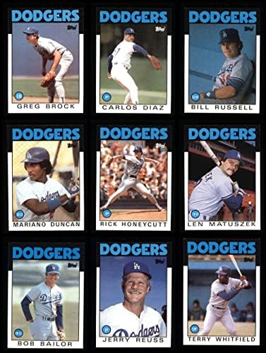 1986 Topps Los Angeles Dodgers tímový Set Los Angeles Dodgers NM / MT Dodgers