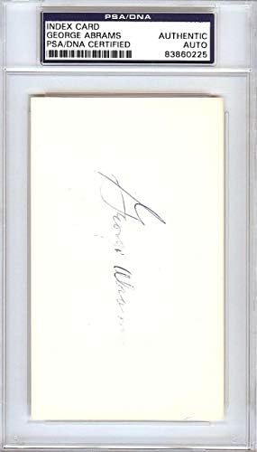George Abrams podpísaný 3x5 Index Card Cincinnati Reds PSA / DNA 83860225-MLB rezané podpisy